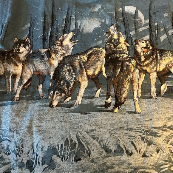 Vintage Signal Sport Single-Stitch Howling Wolves T-Shirt -  Size “Men’s” Medium - Picture 2 of 7